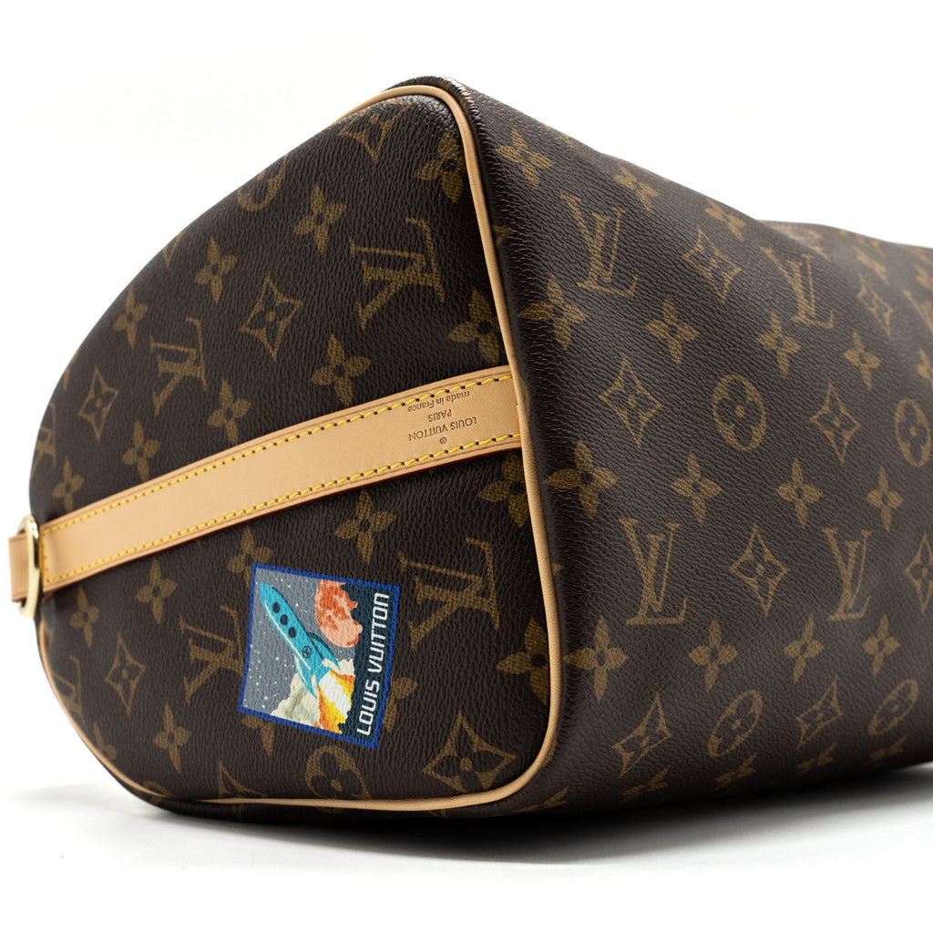 LOUIS VUITTON SPEEDY BANDOULIERE 30 MY LV WORLD TOUR MONOGRAM CANVAS GHW