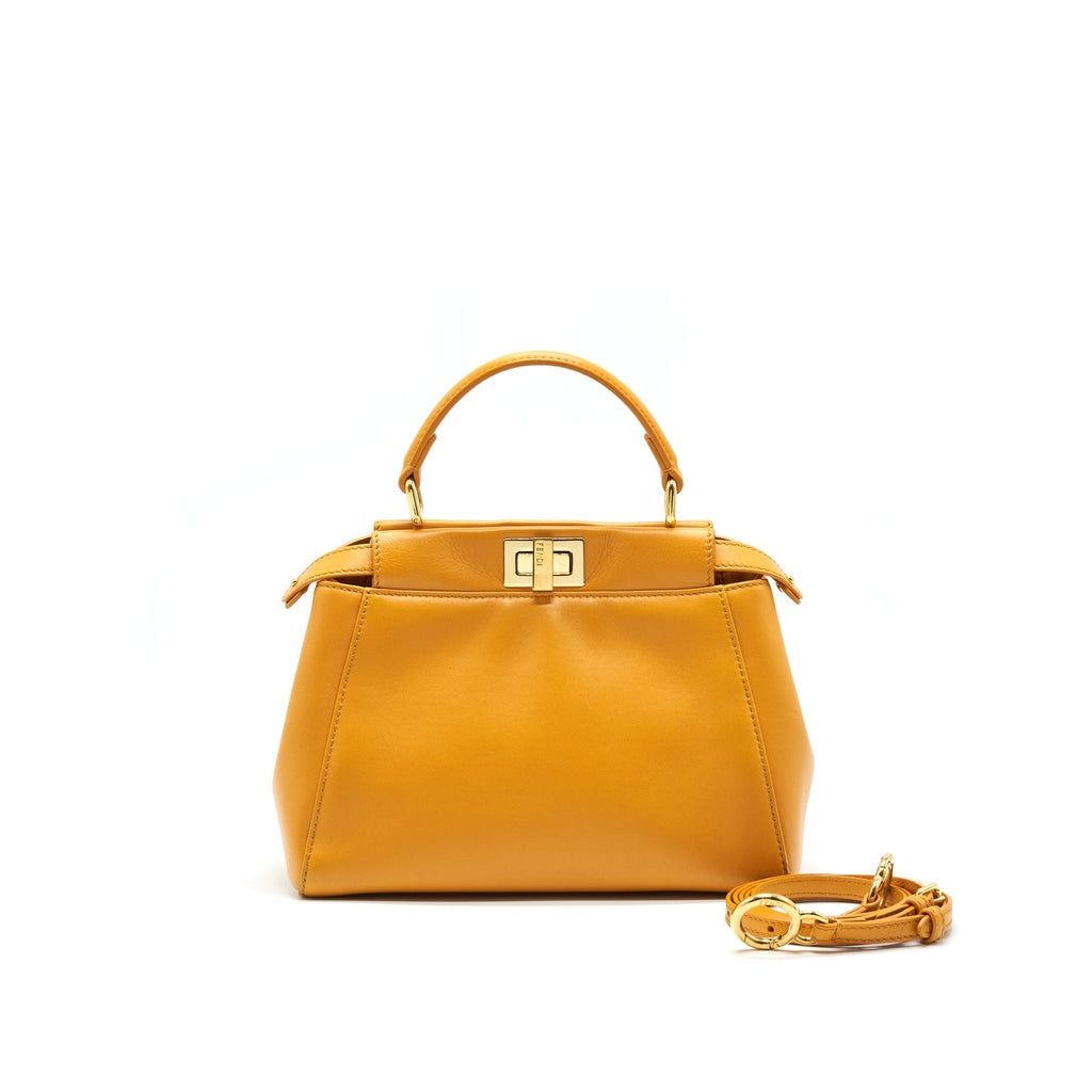 FENDI MINI PEEKABOO APRICOT GHW
