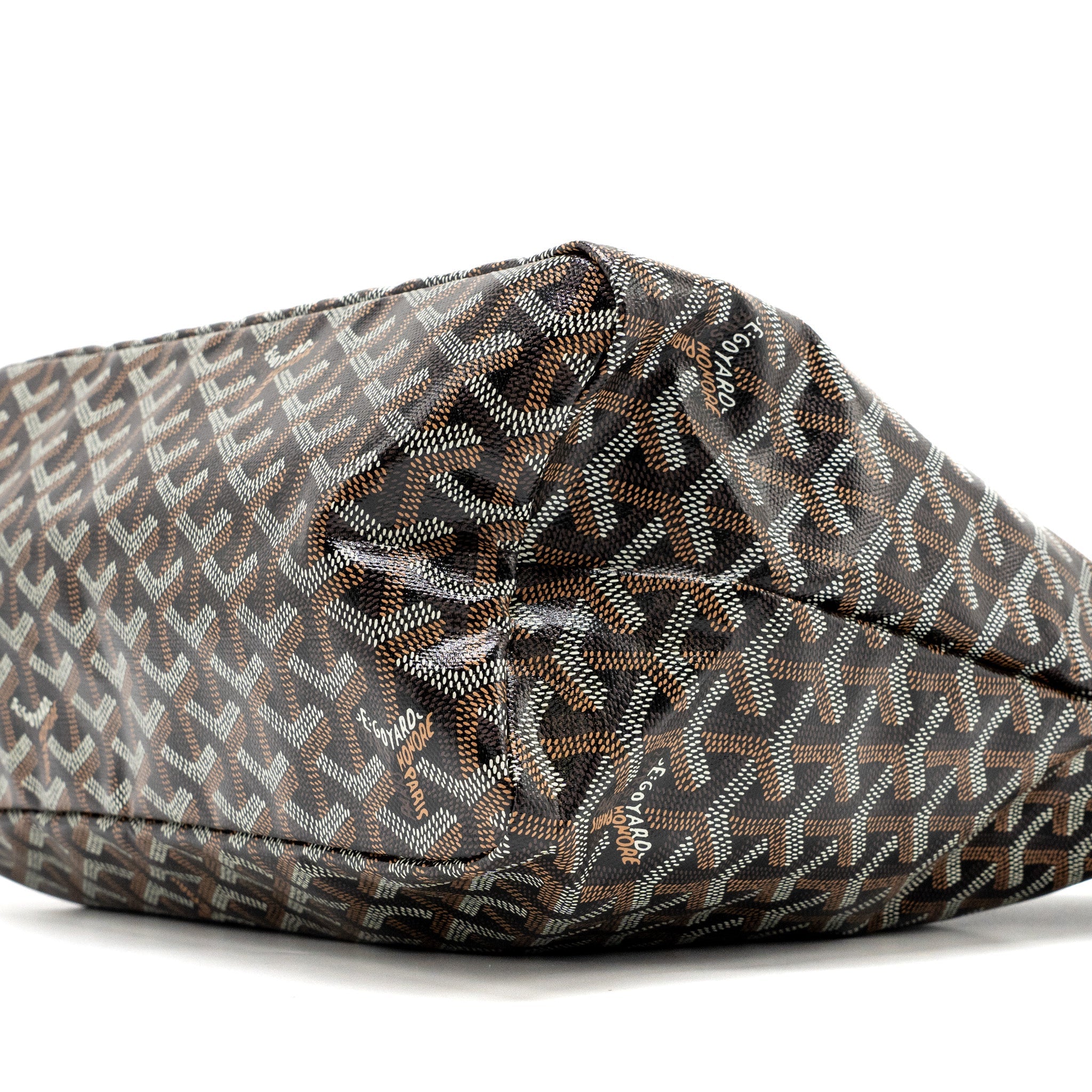 GOYARD BOHEME HOBO BAG GOYARDLINE CANVAS / CALFSKIN BLACK SHW