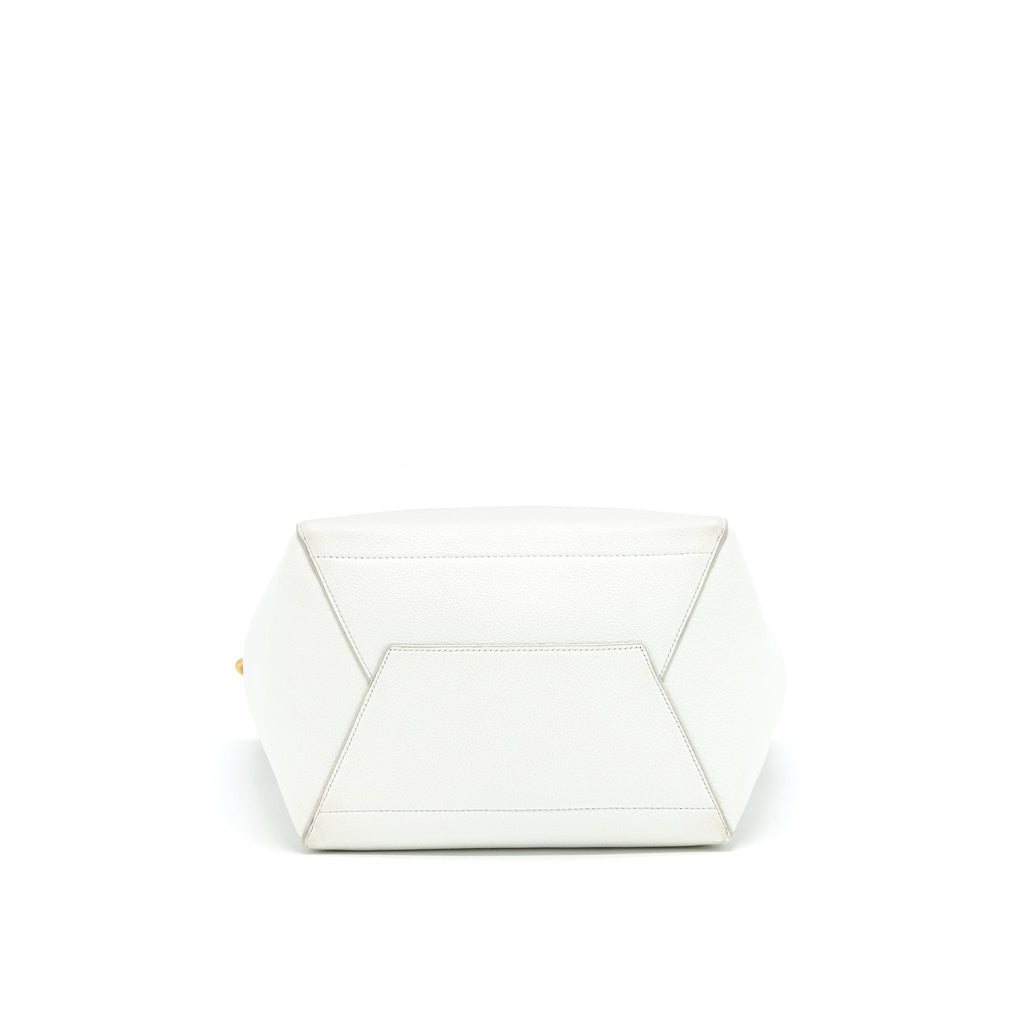 CELINE SANGLE BUCKET BAG IN WHITE