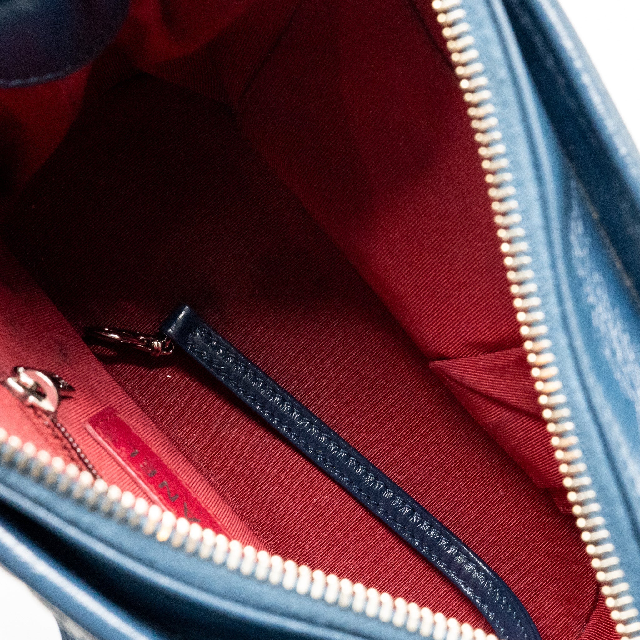 CHANEL SMALL GABRIELLE HOBO BAG AGED CALFSKIN BLUE MULTICOLOURED HARDWARE