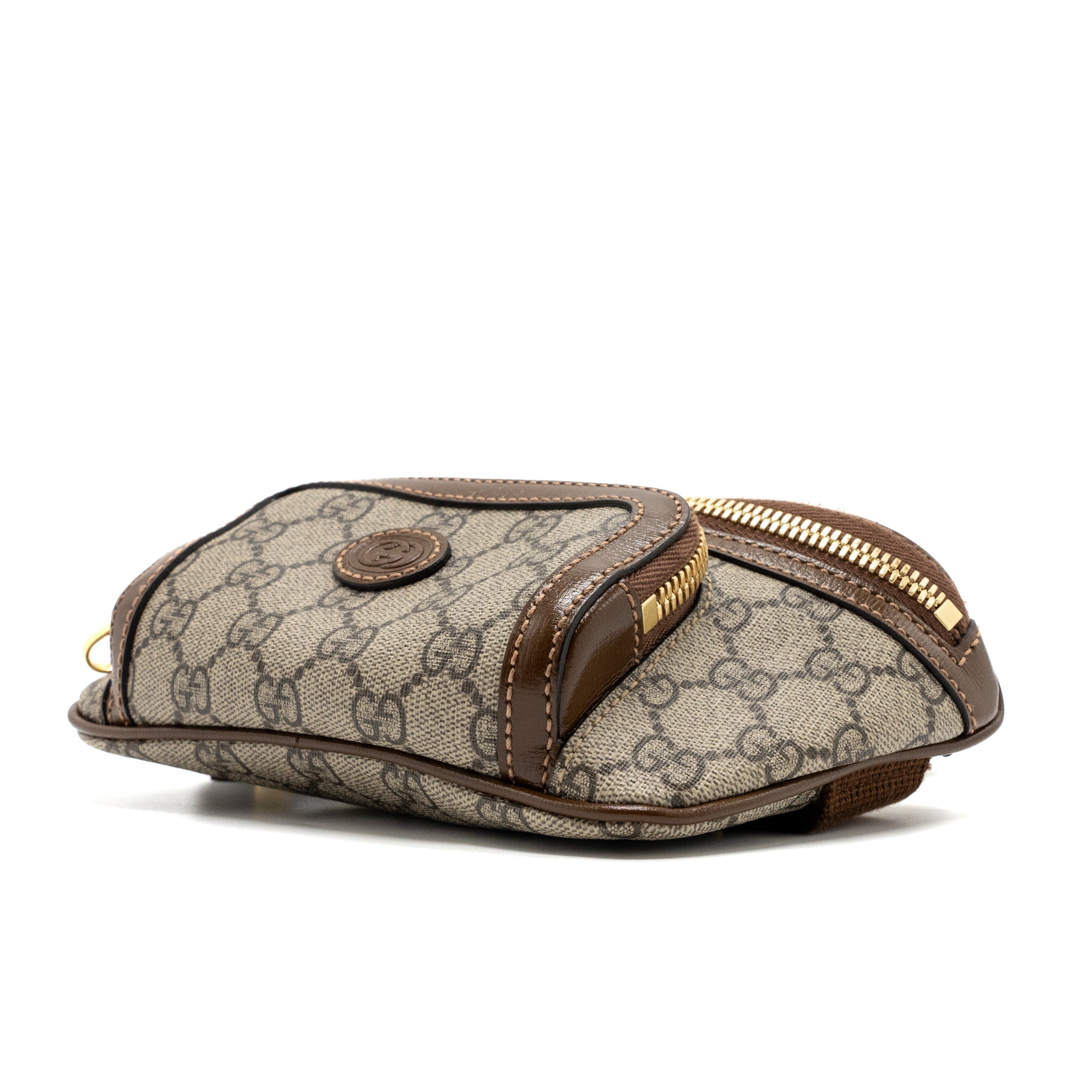 GUCCI BELT BAG INTERLOCKING GG SUPREME CANVAS GHW