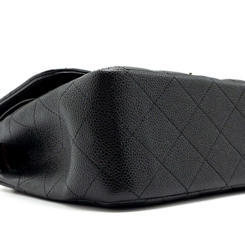 CHANEL JUMBO CLASSIC DOUBLE FLAP CAVIAR BLACK SHW