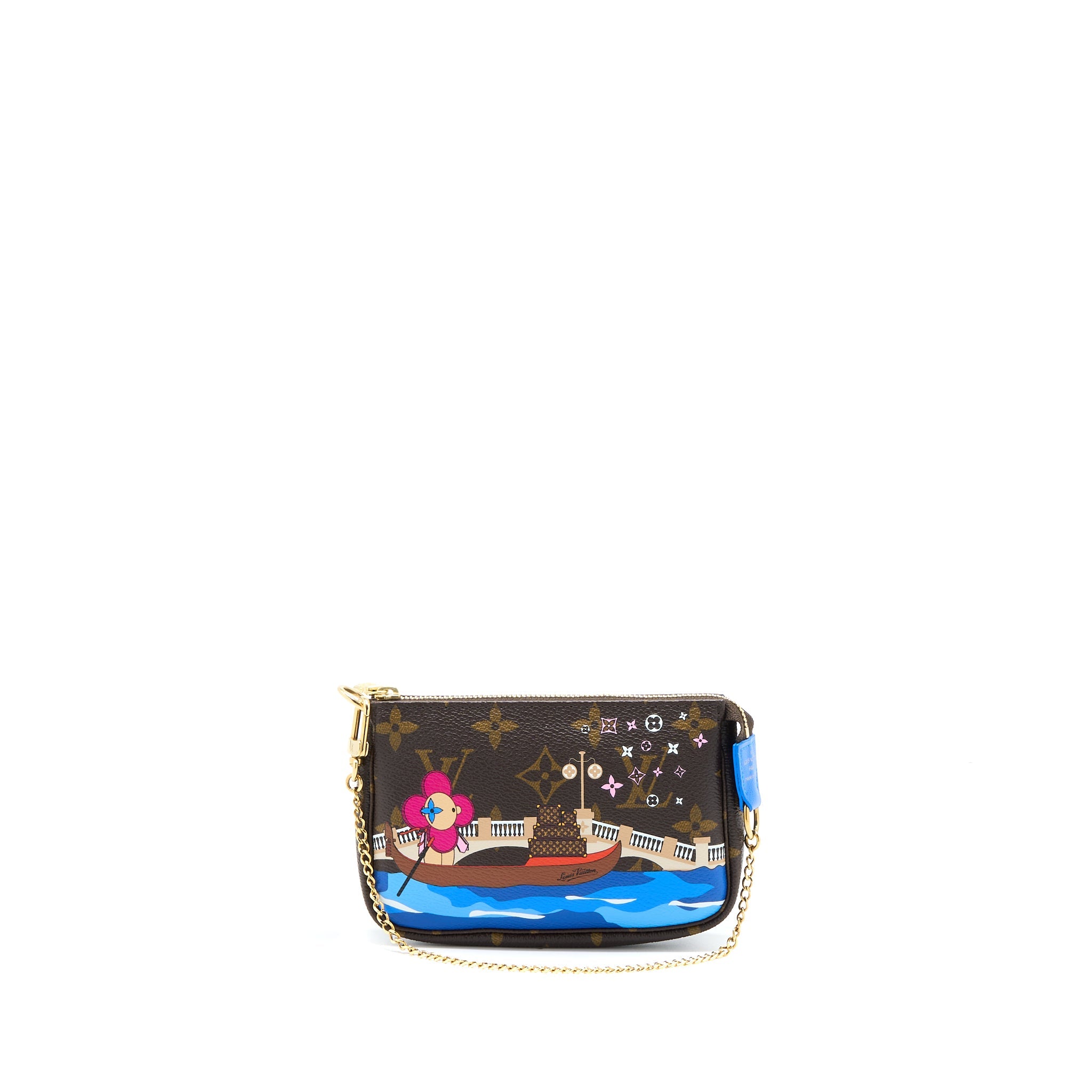 LOUIS VUITTON MINI POCHETTE ACCESSORIES LIMITED EDITION MONOGRAM CANVAS GHW