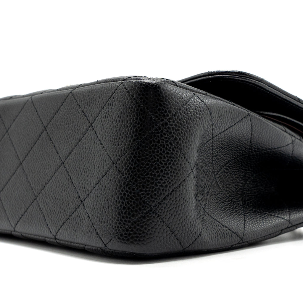 CHANEL JUMBO CLASSIC DOUBLE FLAP CAVIAR BLACK SHW