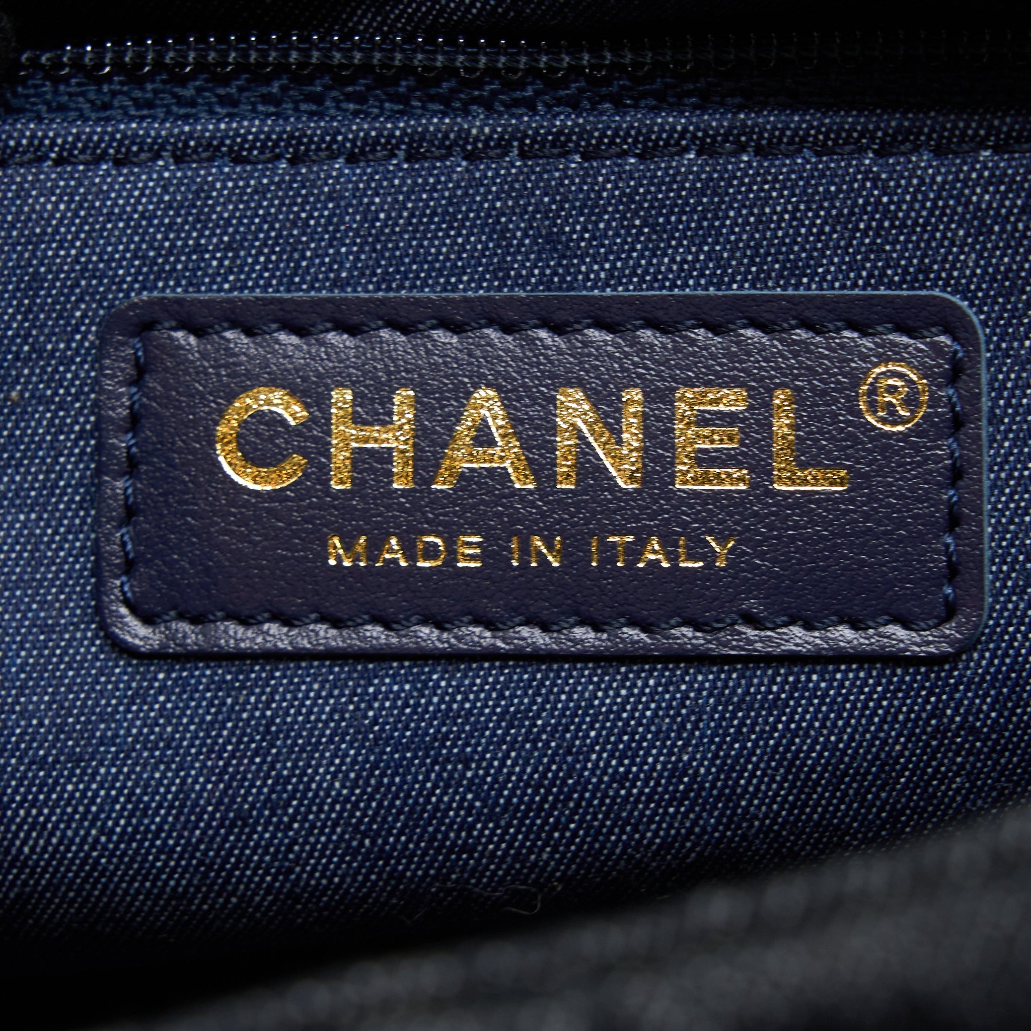 CHANEL CHUNKY CHAIN FLAP BAG DENIM BLACK BRUSHED GHW (MICROCHIP)