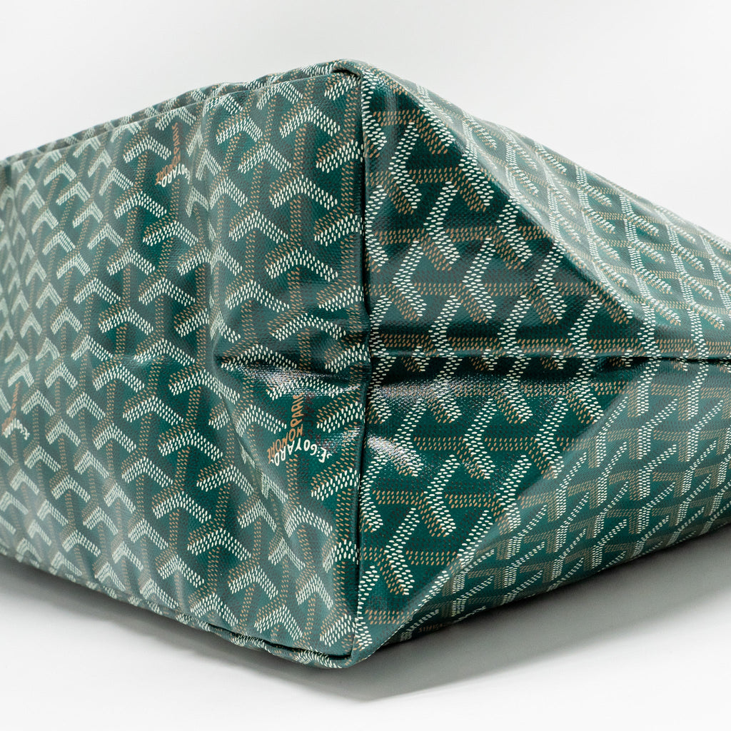 GOYARD SAINT LOUIS GM TOTE GOYARDINE CANVAS GREEN SHW