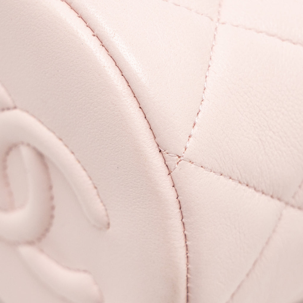 CHANEL MINI DRAWSTRING BUCKET BAG LAMBSKIN PINK LGHW