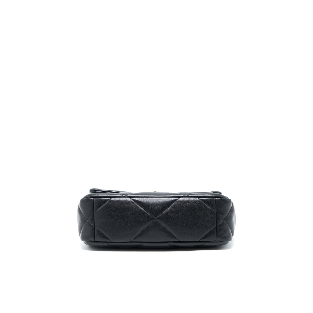 CHANEL SMALL 19 BAG LAMBSKIN BLACK MULTICOLOUR HARDWARE