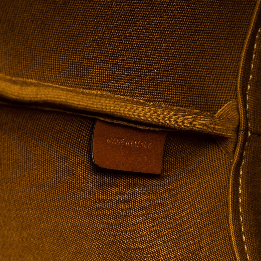 CELINE SMALL BUCKET BAG TRIOMPHE CANVAS/CALFSKIN TAN GHW