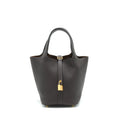 HERMES PICOTIN 18 LOCK BAG EBENE GHW