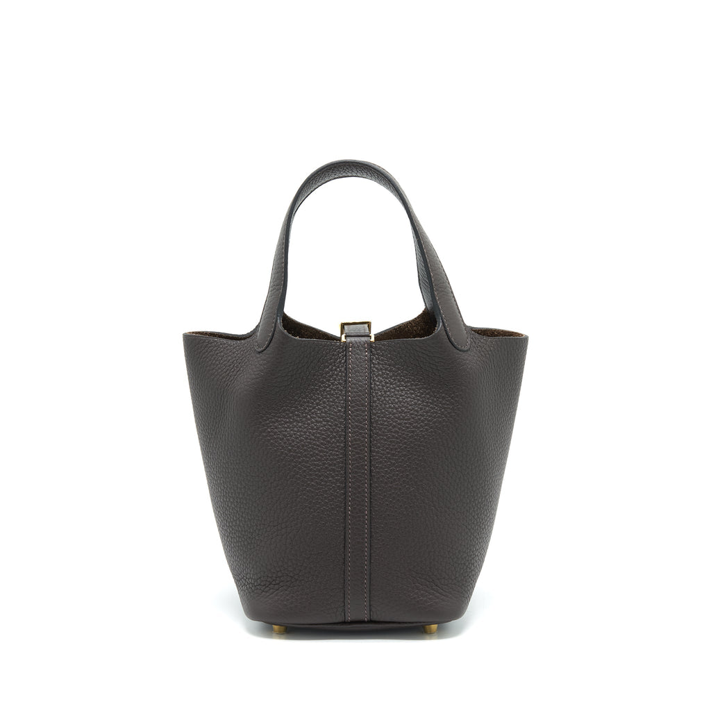 HERMES PICOTIN 18 LOCK BAG EBENE GHW