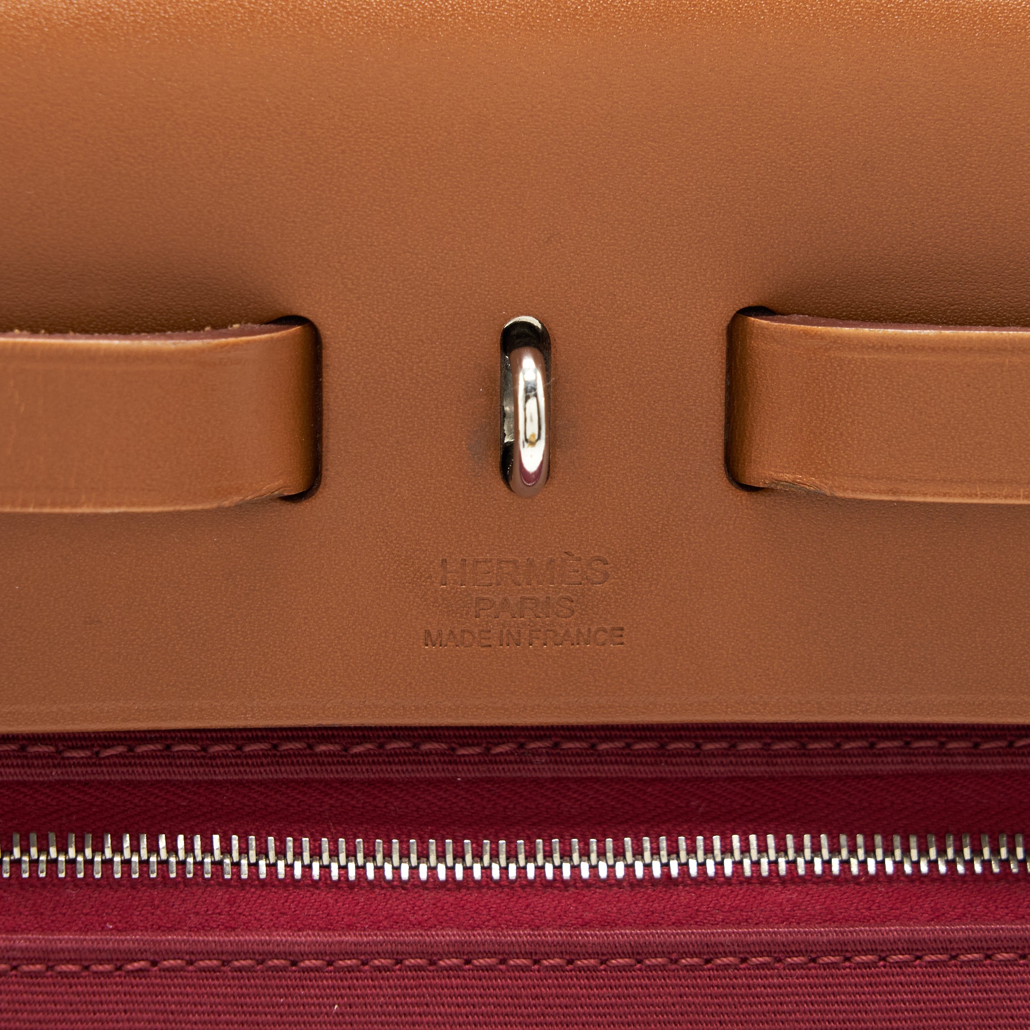 HERMES HERBAG 31 PLUM RED SHW