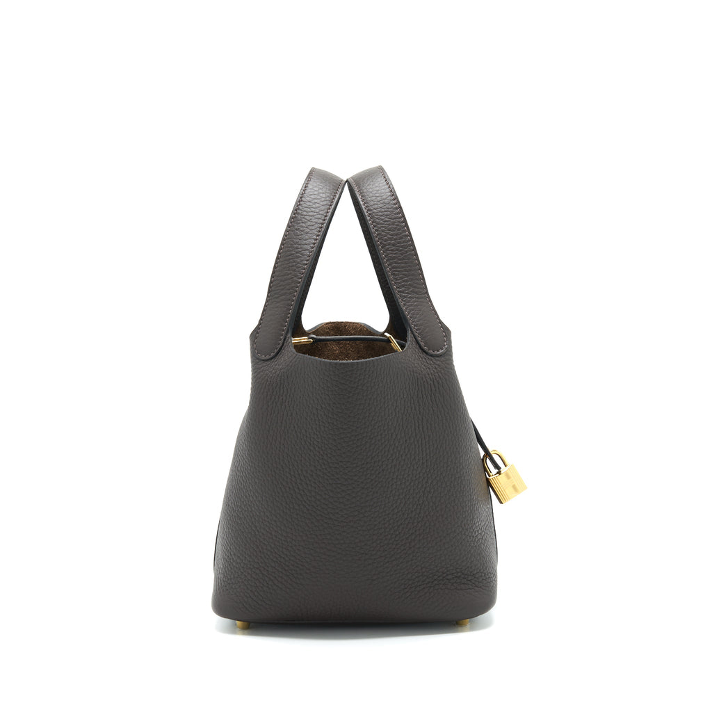 HERMES PICOTIN 18 LOCK BAG EBENE GHW