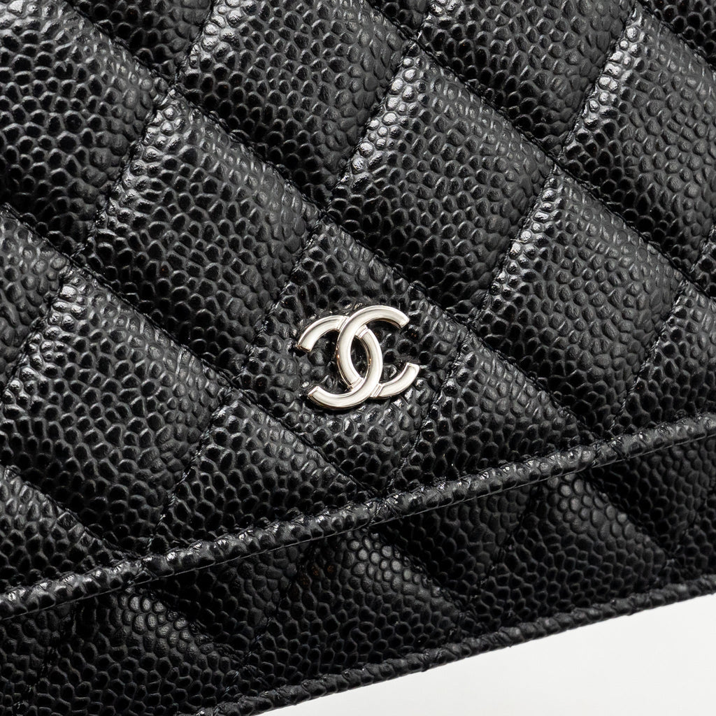 CHANEL CLASSIC WALLET ON CHAIN CAVIAR BLACK SHW