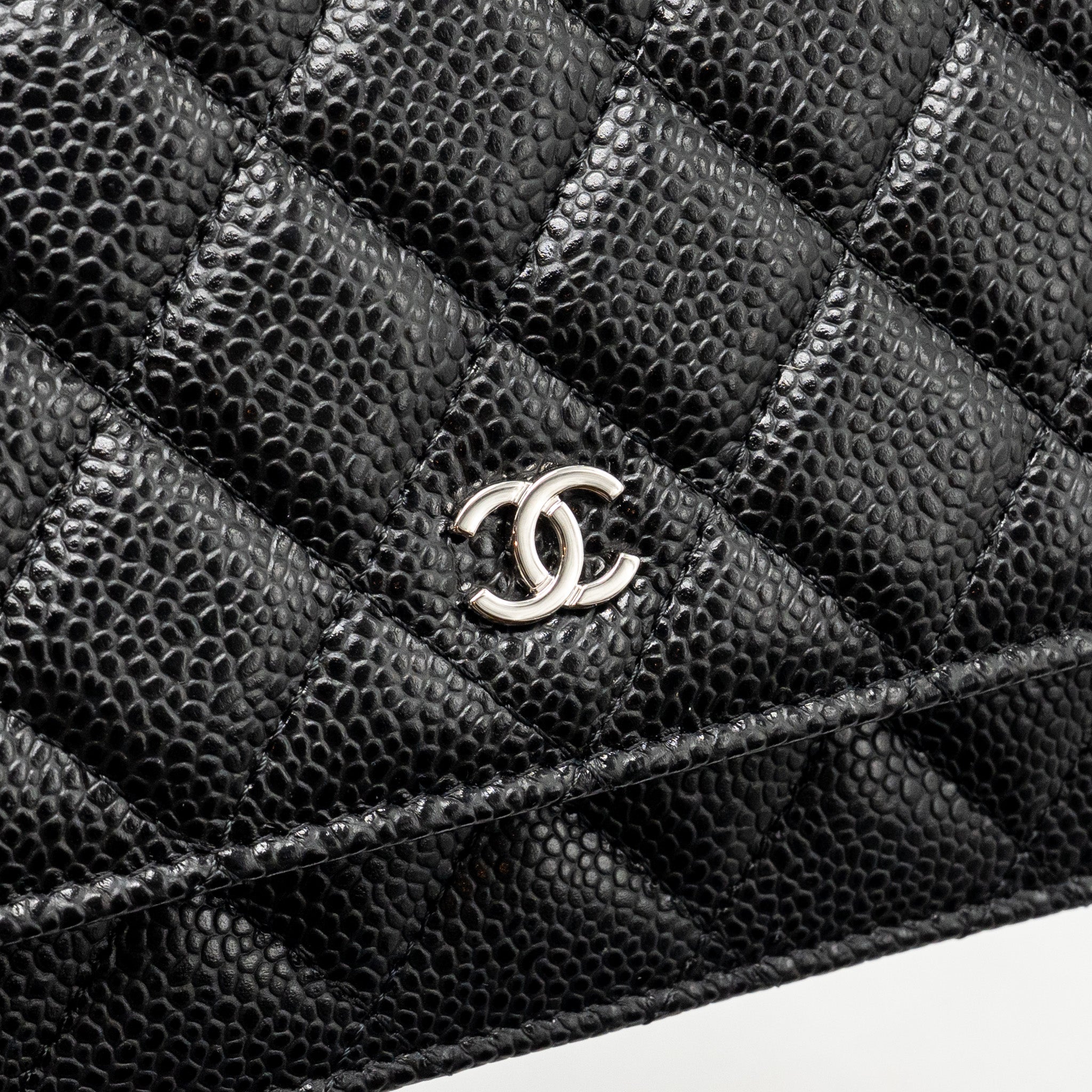 CHANEL CLASSIC WALLET ON CHAIN CAVIAR BLACK SHW