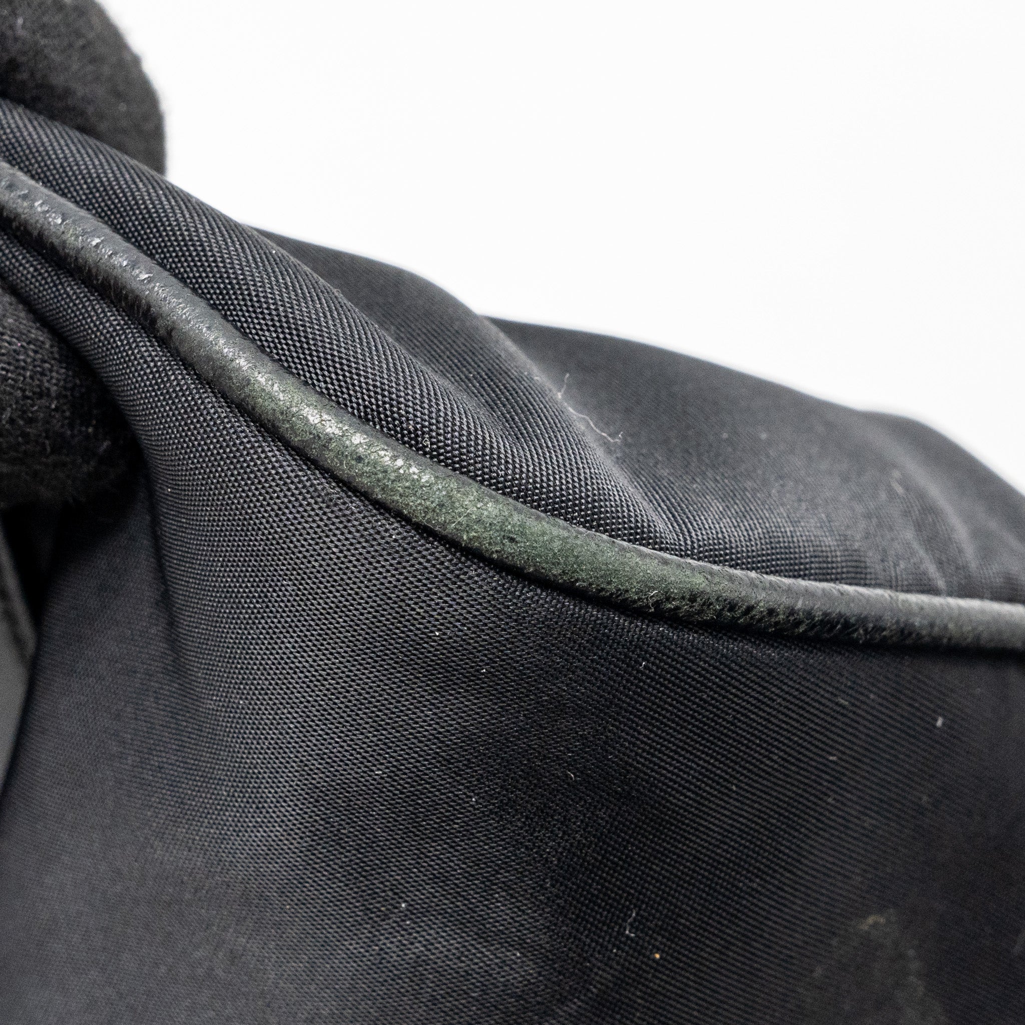 PRADA ZIP NYLON BAG BLACK GHW