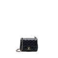 CHANEL CLASSIC MINI SQUARE FLAP BAG LAMBSKIN BLACK LGHW (MICROCHIP)