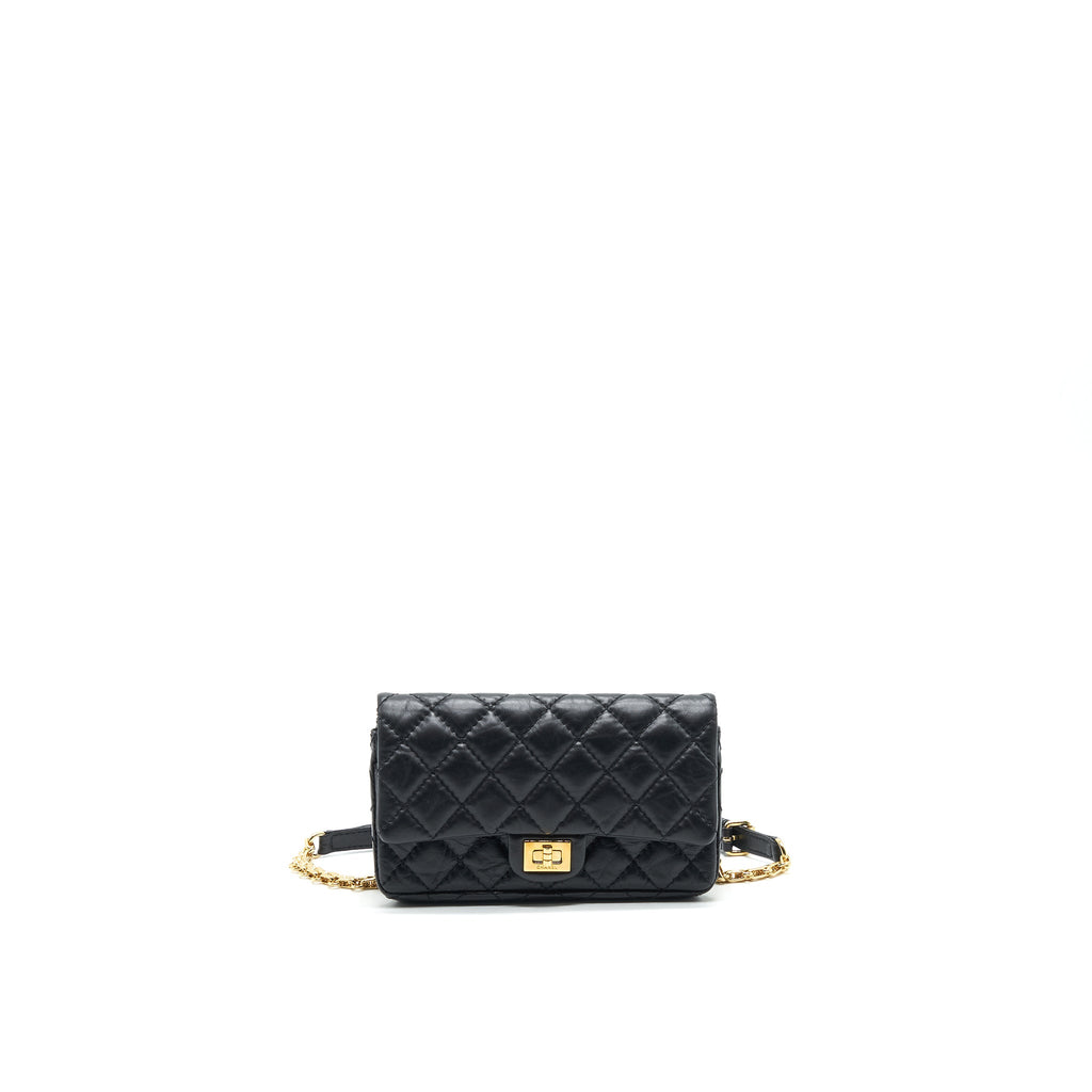 CHANEL 2.55 WAIST BAG IN BLACK GHW