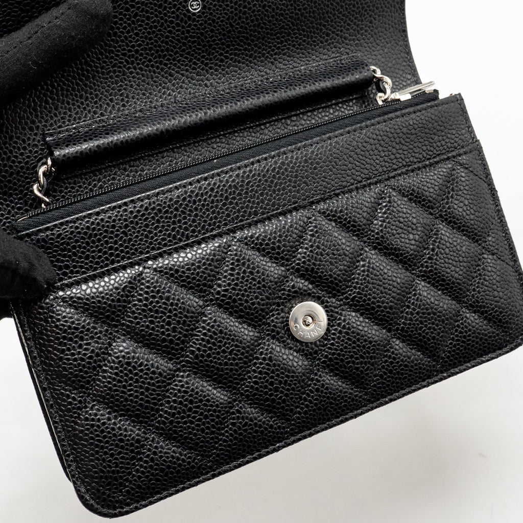 CHANEL CLASSIC WALLET ON CHAIN CAVIAR BLACK SHW