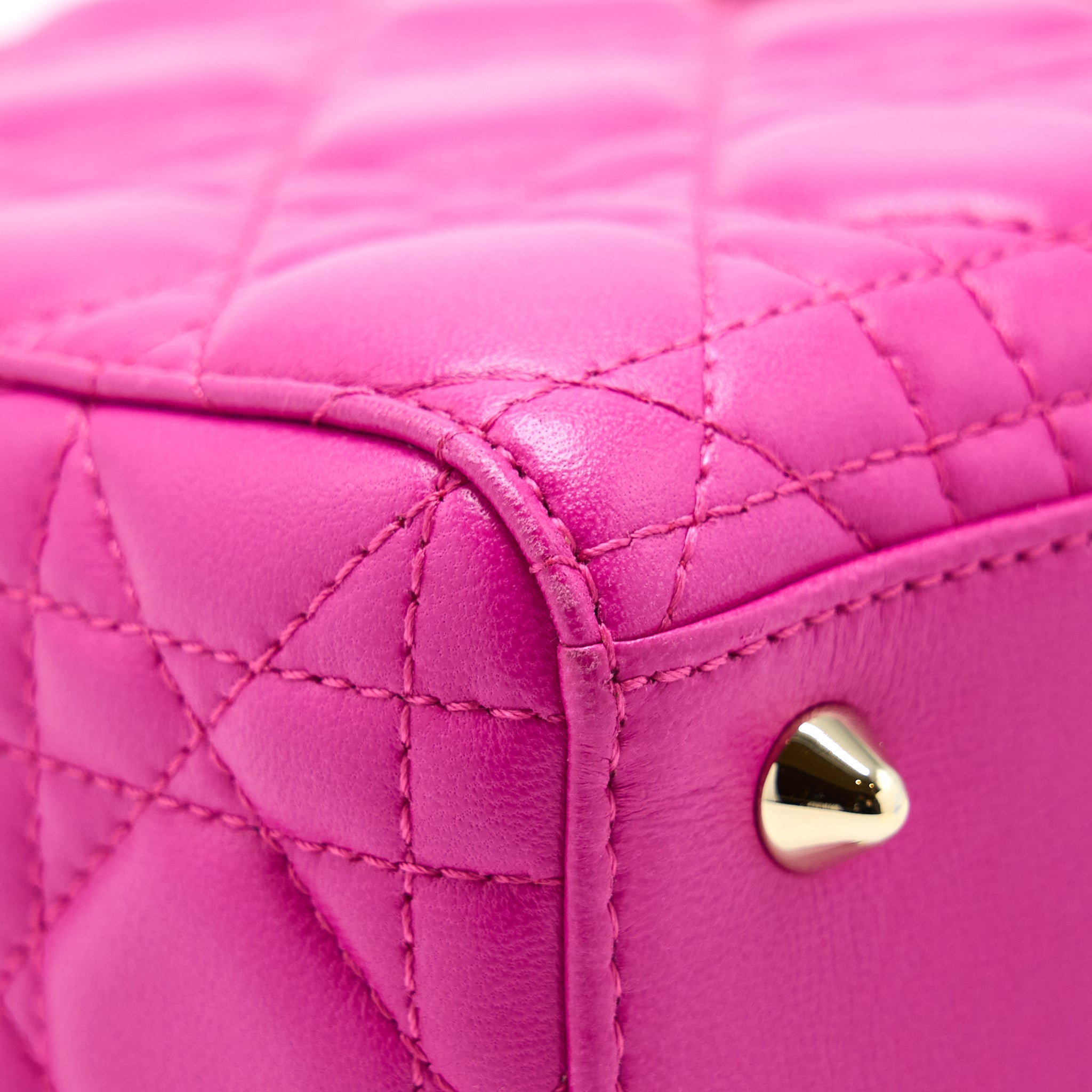 DIOR SMALL LADY DIOR LAMBSKIN PINK GHW