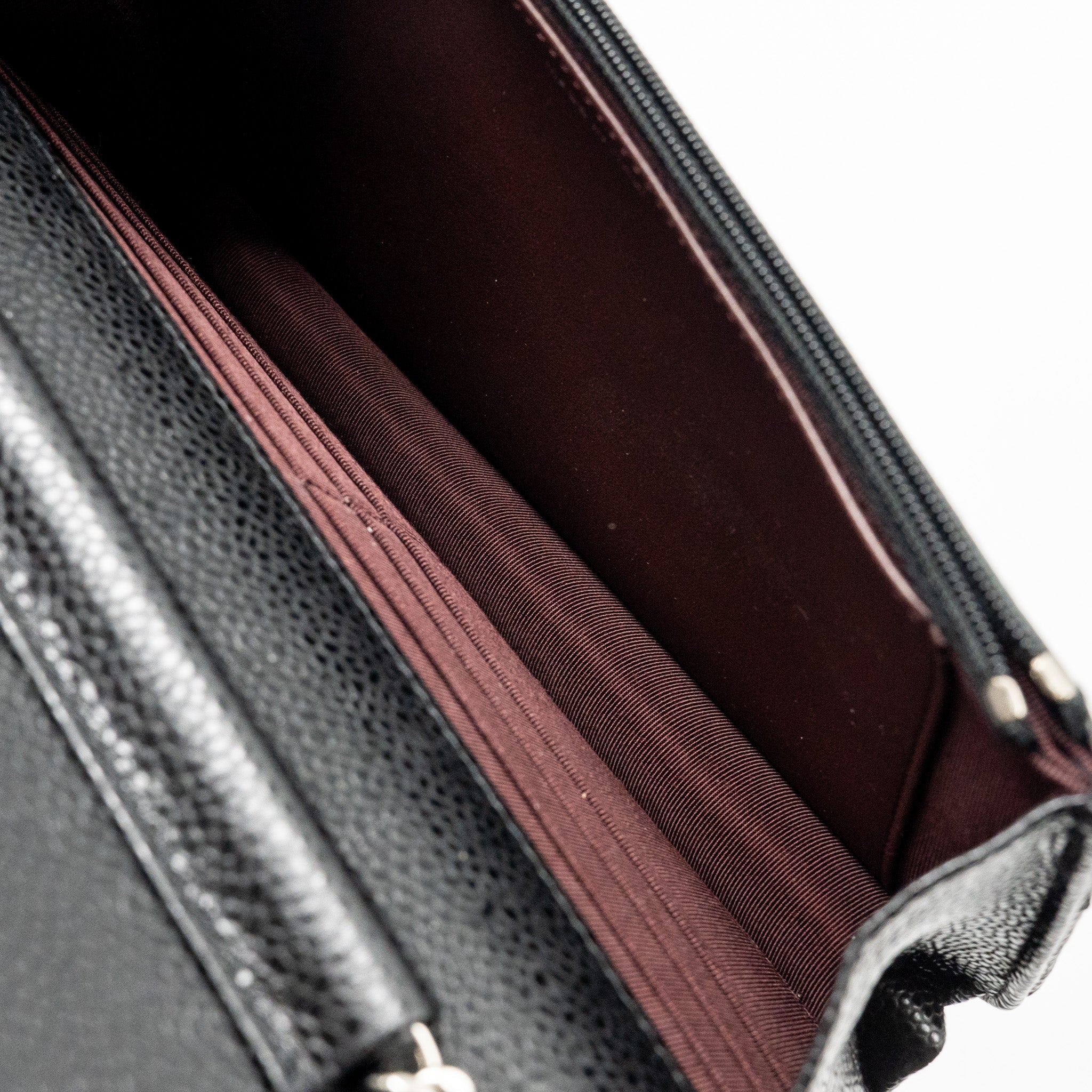CHANEL CLASSIC WALLET ON CHAIN CAVIAR BLACK SHW