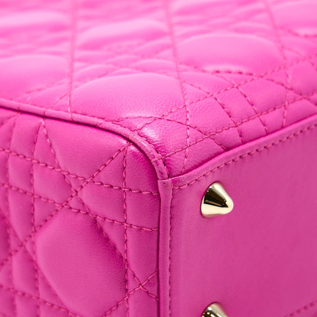 DIOR SMALL LADY DIOR LAMBSKIN PINK GHW