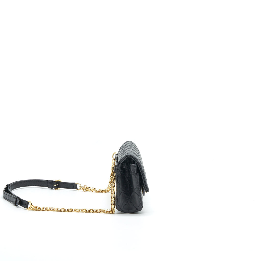 CHANEL 2.55 WAIST BAG IN BLACK GHW