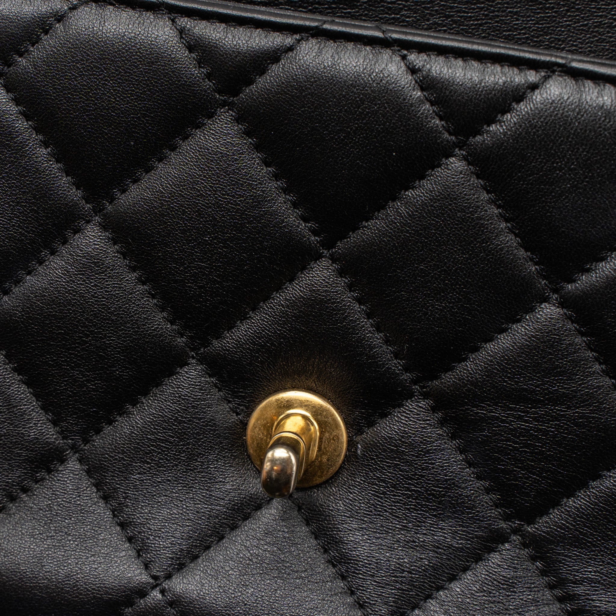 CHANEL LIMITED EDITION QUILTED FLAP BAG LAMBSKIN BLACK GHW (MICROCHIP)