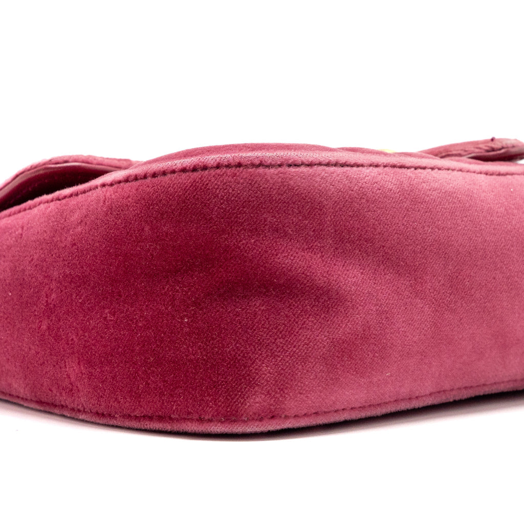 GUCCI SMALL GG MARMONT SHOULDER BAG VELVET PINK GHW