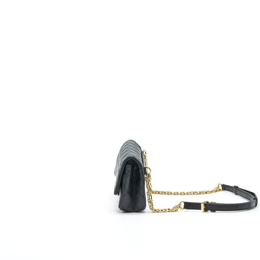 CHANEL 2.55 WAIST BAG IN BLACK GHW