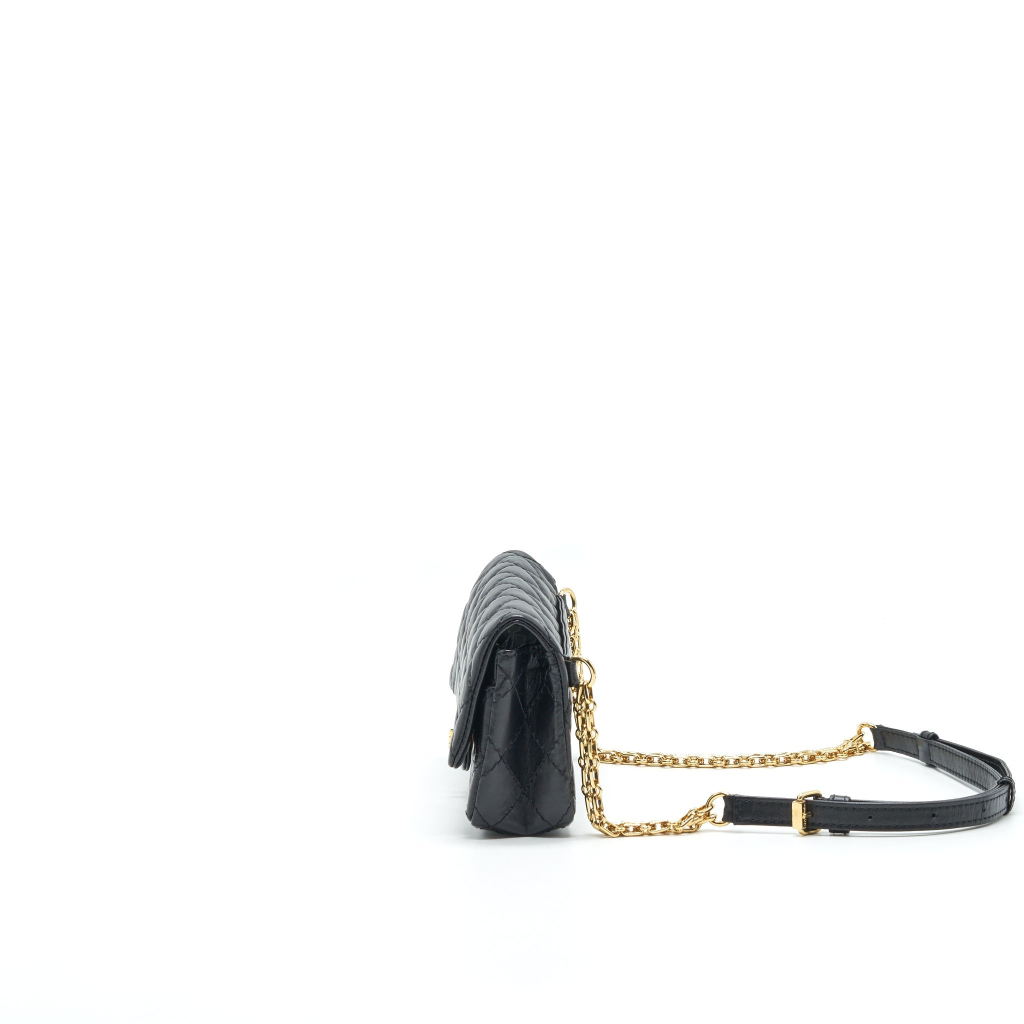 CHANEL 2.55 WAIST BAG IN BLACK GHW