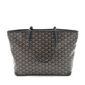 GOYARD BLACK/VIOLET GOYARDINE COATED CANVAS TOTE BAG