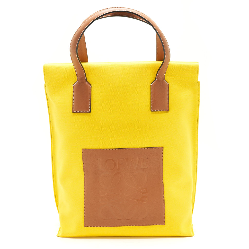 LOEWE TOTE BAG CANVAS YELLOW/GOLD SHW