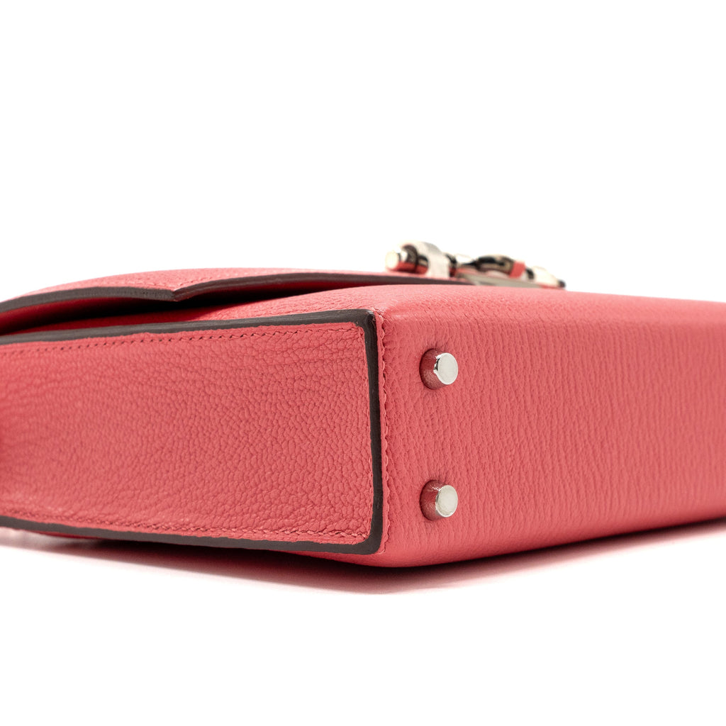 HERMES MINI VERROU CHÈVRE MYSORE ROSE LIPSTICK SHW STMAP C