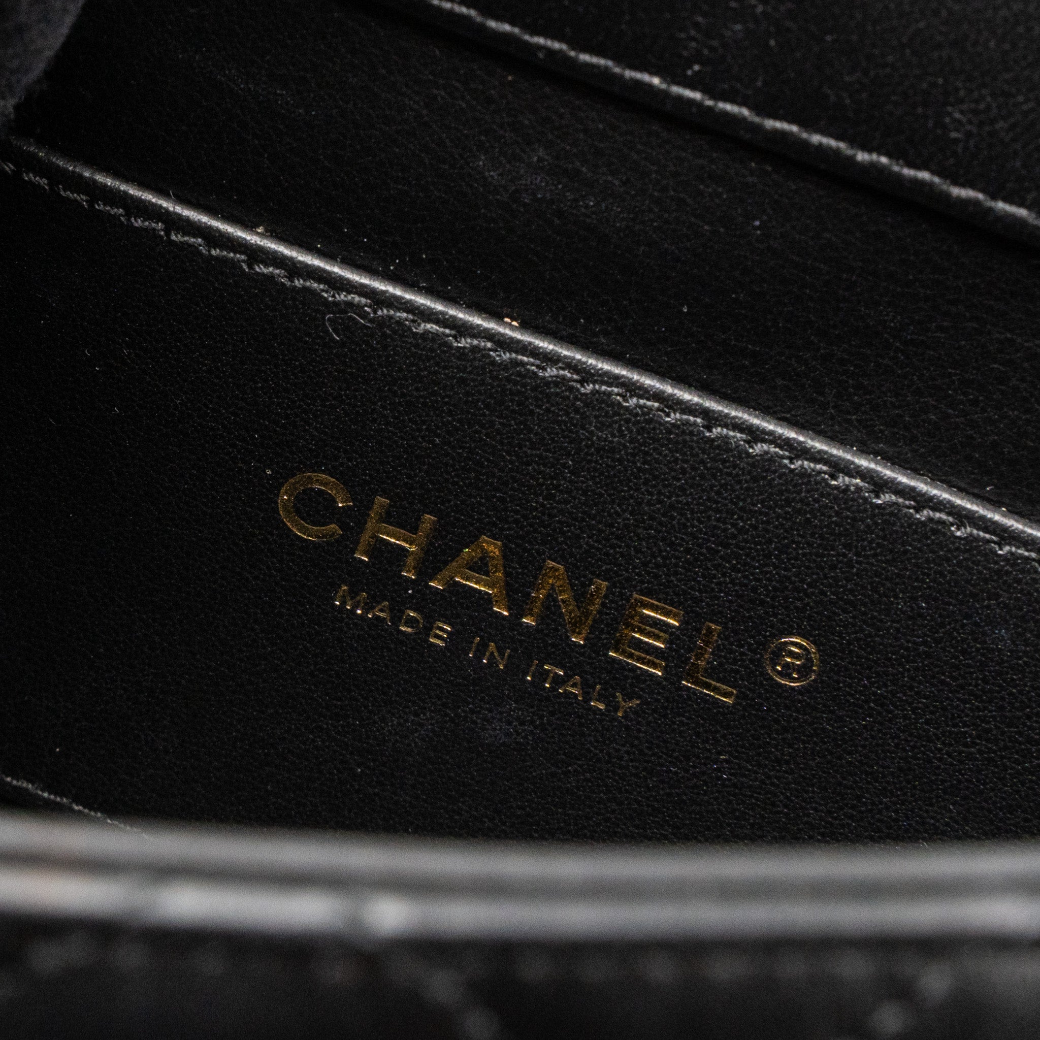CHANEL LIMITED EDITION QUILTED FLAP BAG LAMBSKIN BLACK GHW (MICROCHIP)
