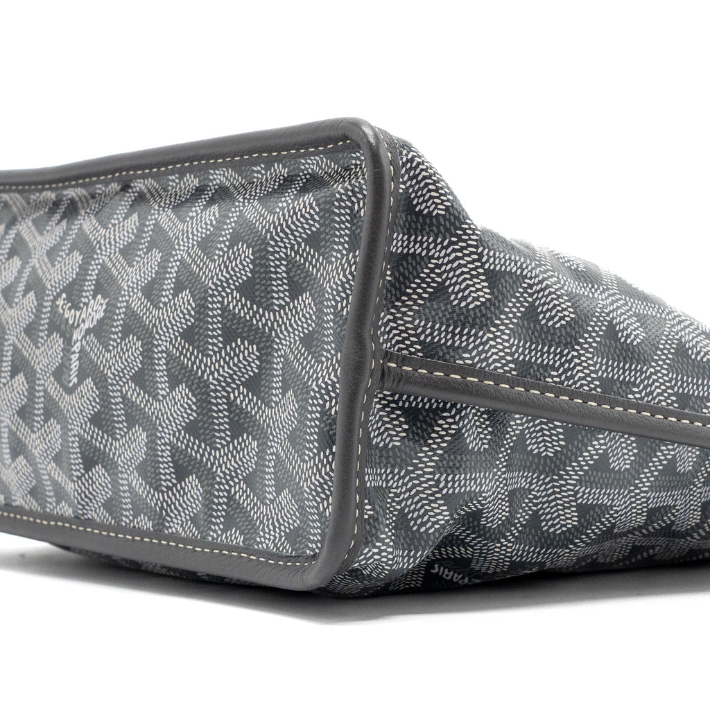 GOYARD MINI ANJOU TOTE BAG GOYARDINE CANVAS GREY SHW