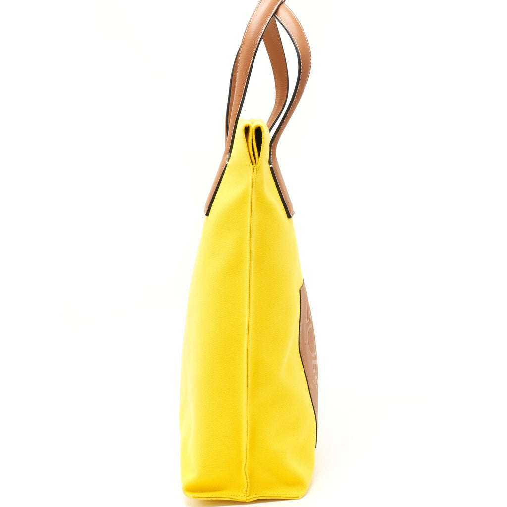 LOEWE TOTE BAG CANVAS YELLOW/GOLD SHW