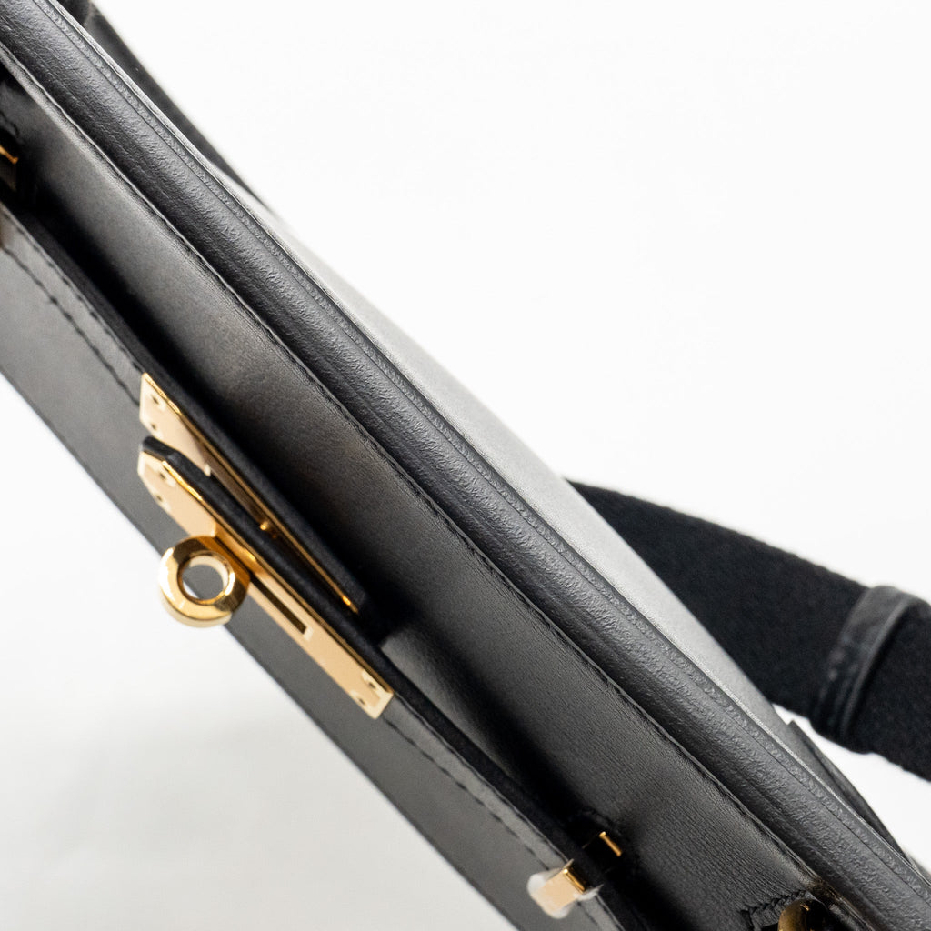 HERMES MINI JYPSIERE EVERGRAIN BLACK GHW