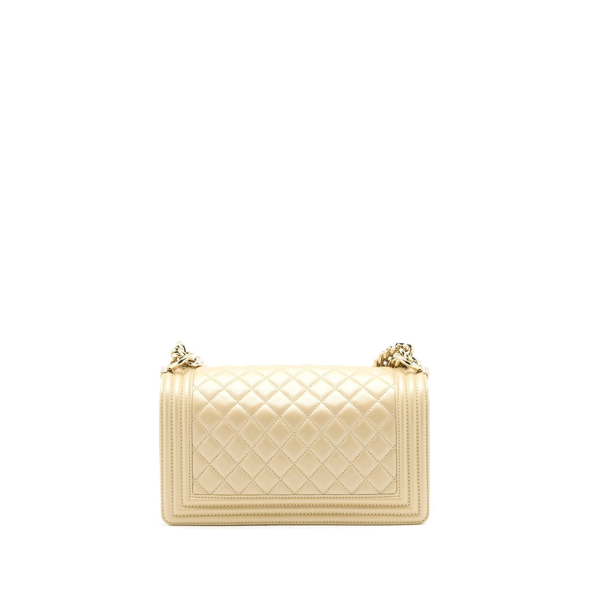 CHANEL MEDIUM BOY CAVIAR GOLD LGHW