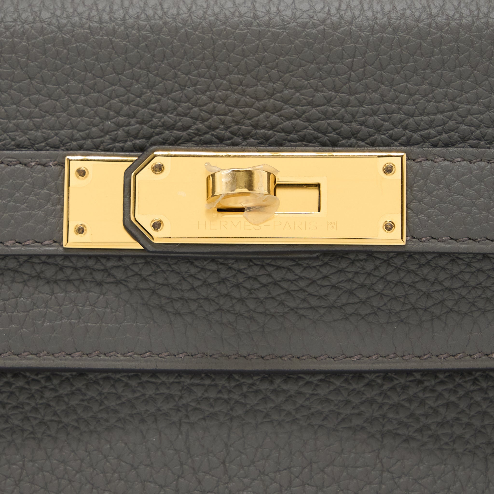 HERMES KELLY 28 TOGO 8F GRIS ETAIN GHW