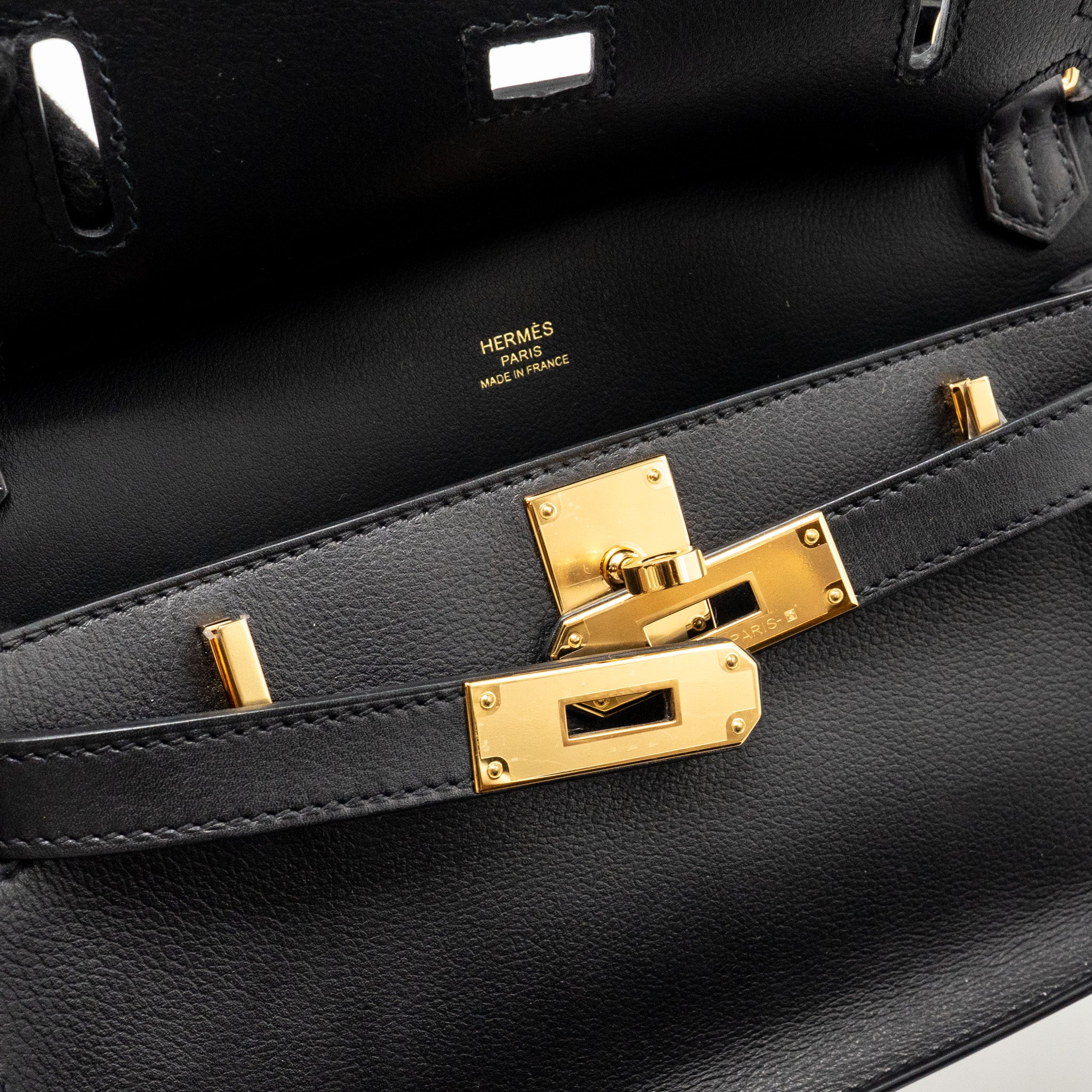HERMES MINI JYPSIERE EVERGRAIN BLACK GHW