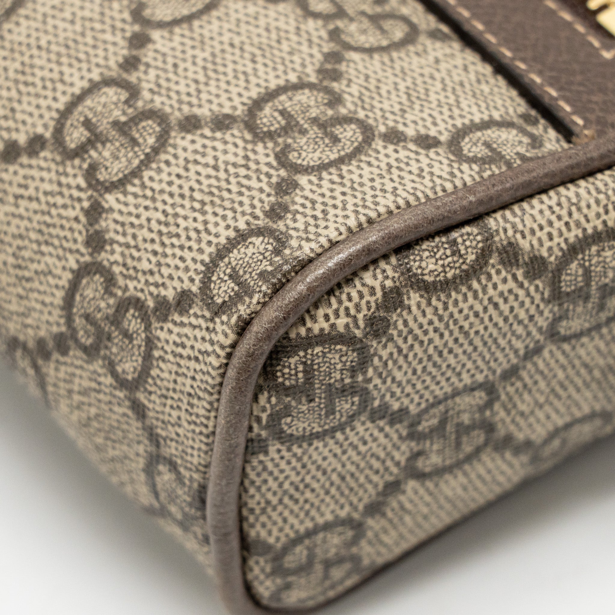 GUCCI SIZE 85 OPHIDIA SMALL BELT BAG GG SUPREME CANVAS GHW