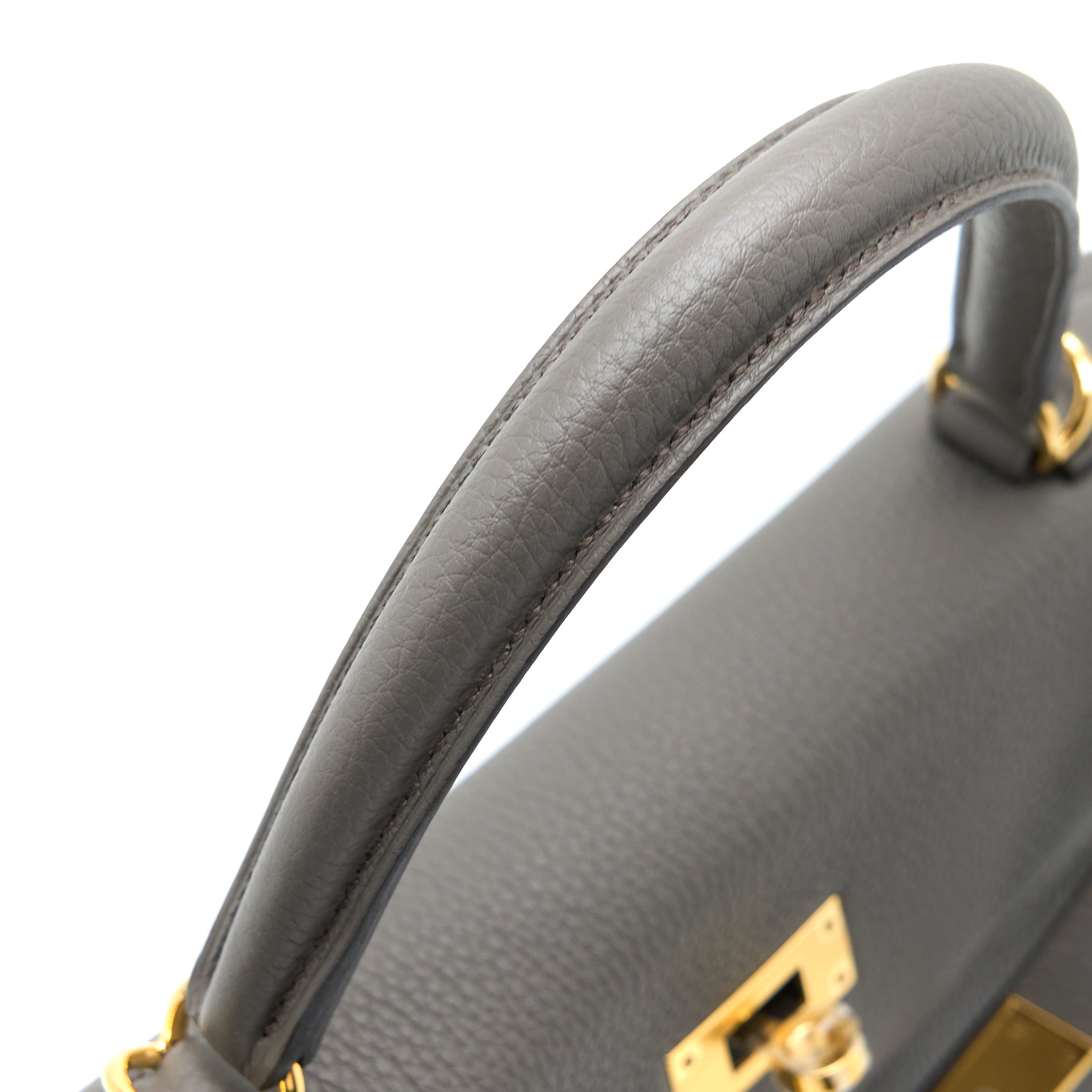 HERMES KELLY 28 TOGO 8F GRIS ETAIN GHW