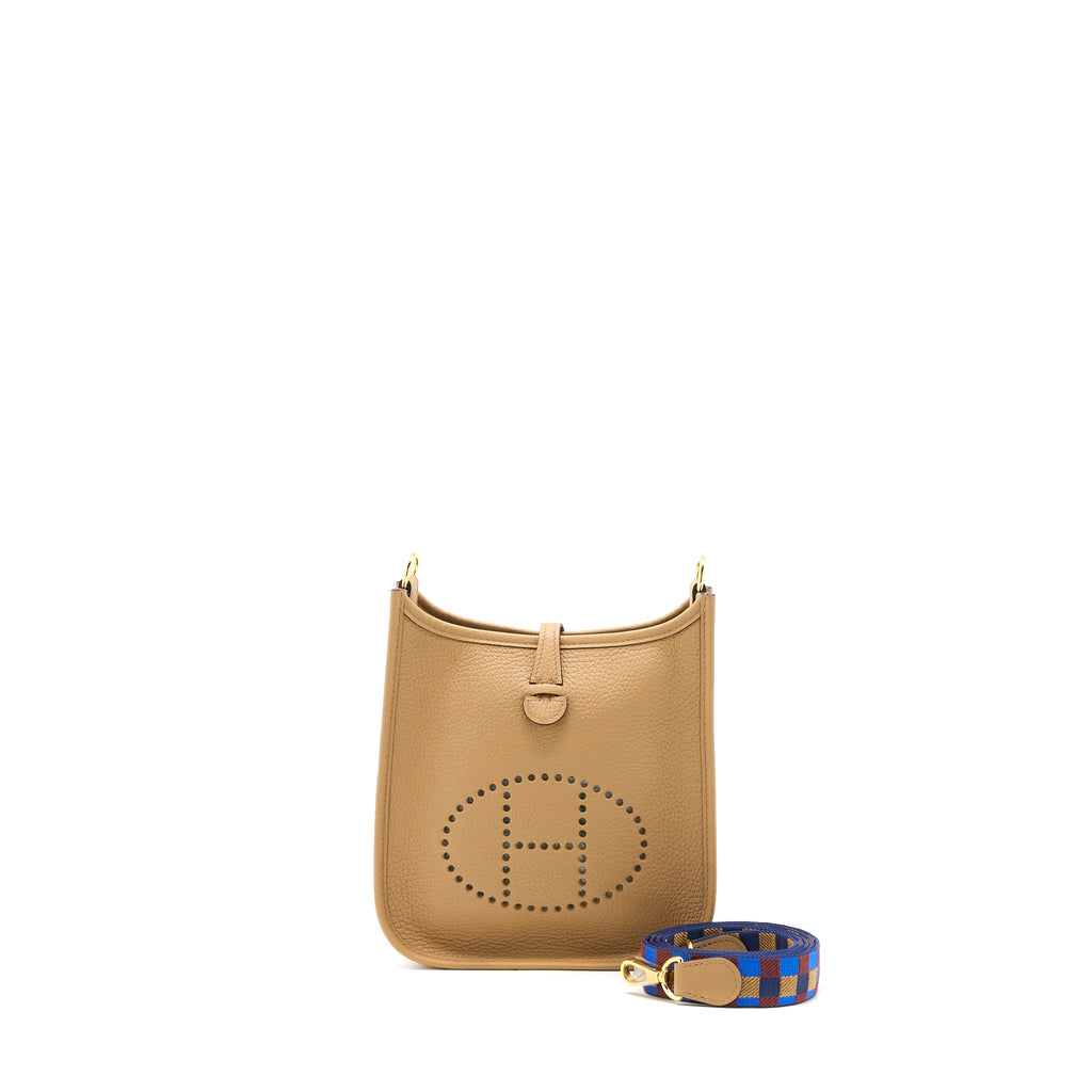 HERMES MINI EVELYNE CLEMENCE CHAI MULTICOLOUR STRAP GHW