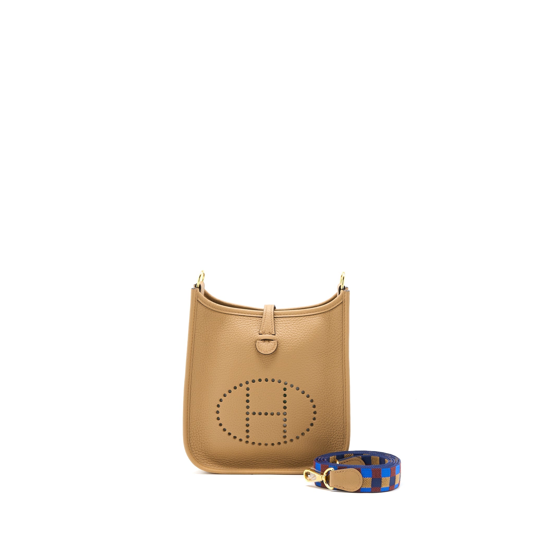 HERMES MINI EVELYNE CLEMENCE CHAI MULTICOLOUR STRAP GHW