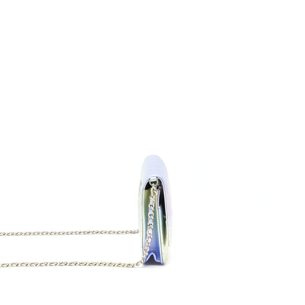 CHANEL 21K WALLET ON CHAIN LAMBSKIN IRIDESCENT MULTICOLOUR HARDWARE