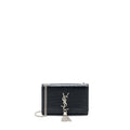 SAINT LAURENT KATE TASSEL CROC EMBOSSED CALFSKIN BLACK SHW