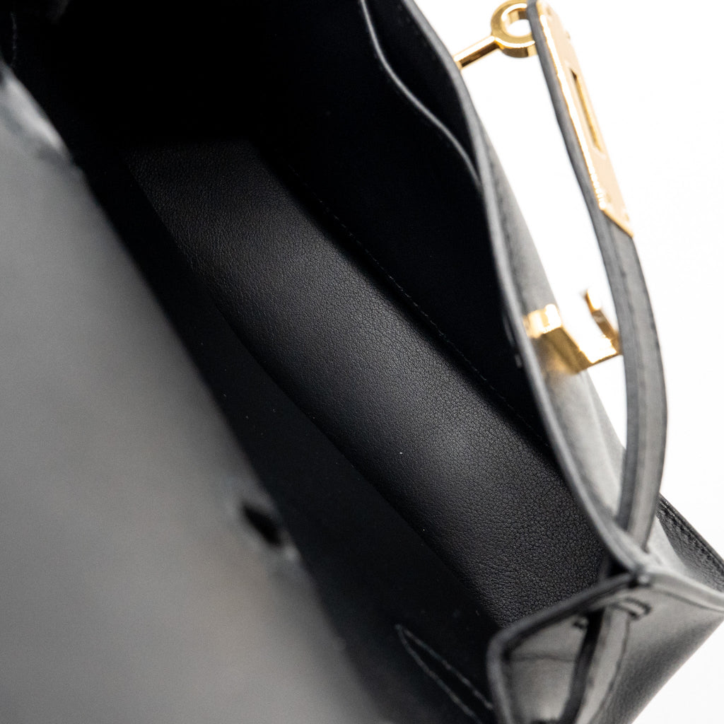 HERMES MINI JYPSIERE EVERGRAIN BLACK GHW