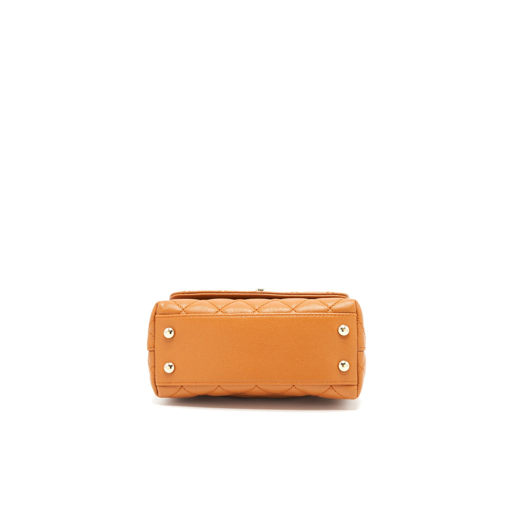 CHANEL EXTRA MINI COCO HANDLE CAVIAR CARAMEL GHW